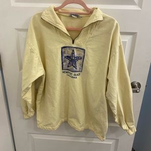 Vintage 80s Newport Beach California Canvas Pullover